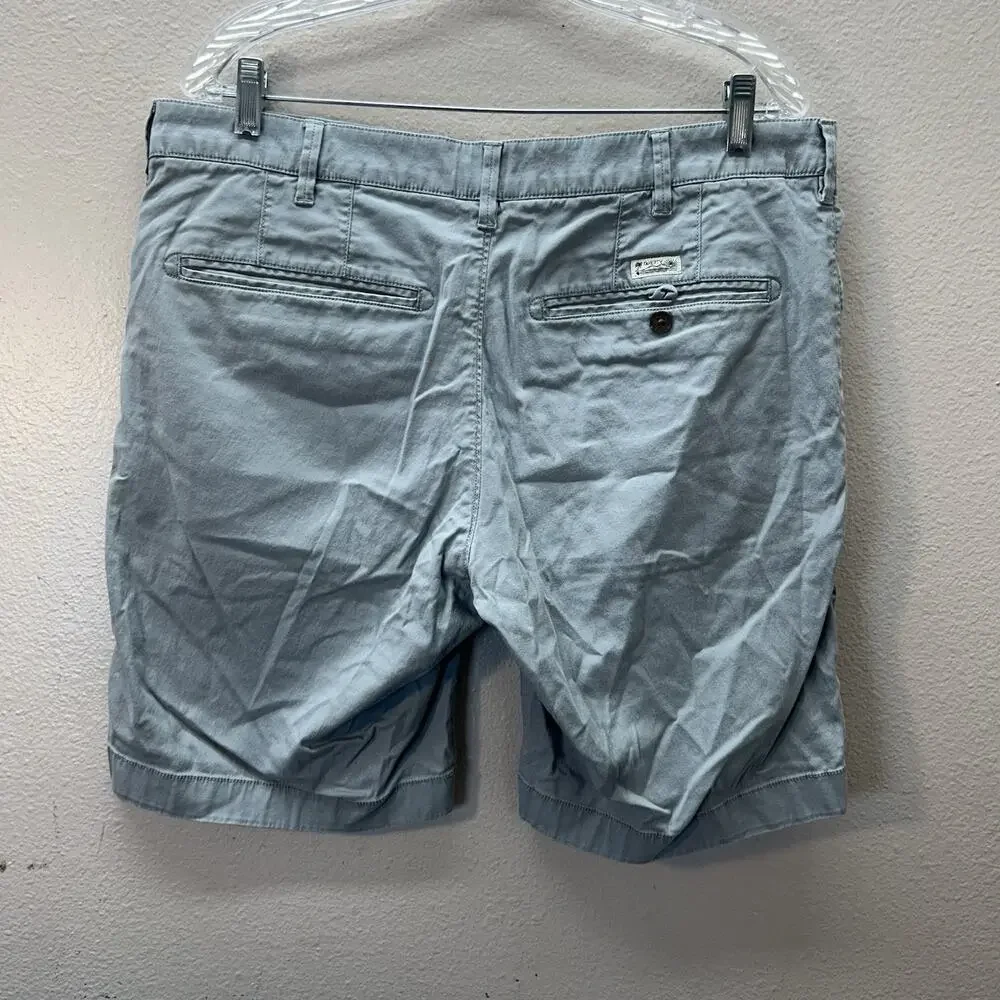 Faherty Essential Chino Shorts 8” Gray Size 35 Stretch Organic Cotton‎ Casual